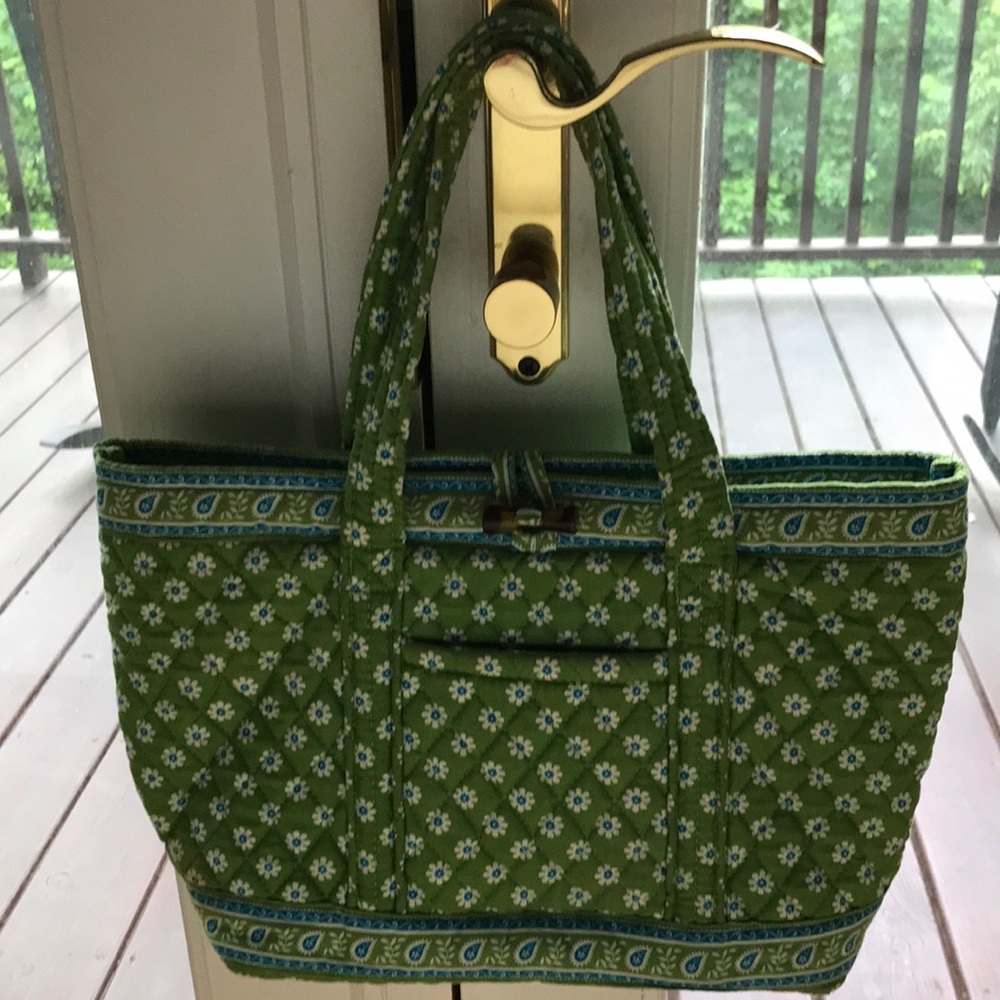 Vera Bradley small tote! Beautiful green and blue.